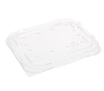 370-500g RPET Flat lid (with holes)  115 x 185 x 11mm  product image