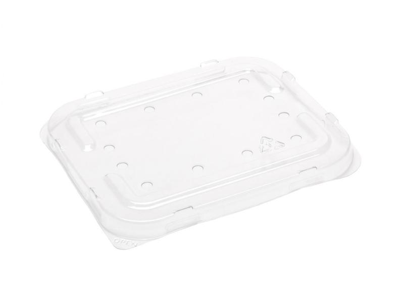 product image for 125g PET Flat punnet lid (with holes) 131 x 111 x 11mm 