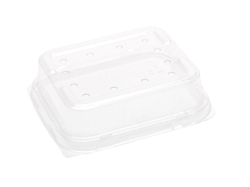 product image for 125g Raised PET punnet lid (with holes) 131 x 111 x 36mm 
