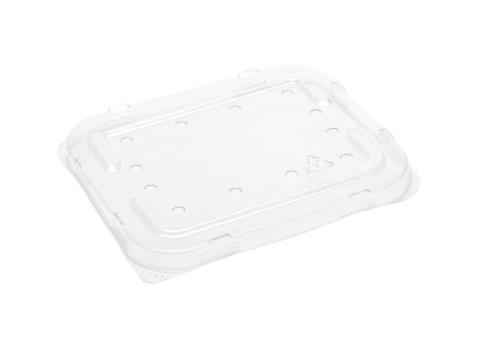 product image for 250g PET Flat punnet lid (with holes) 138 x 120 x 11mm 