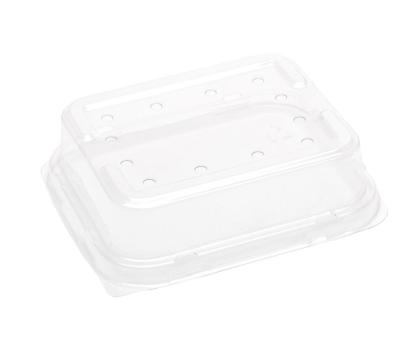 250g Raised PET punnet lid (with holes) 138 x 120 x 36mm  product image