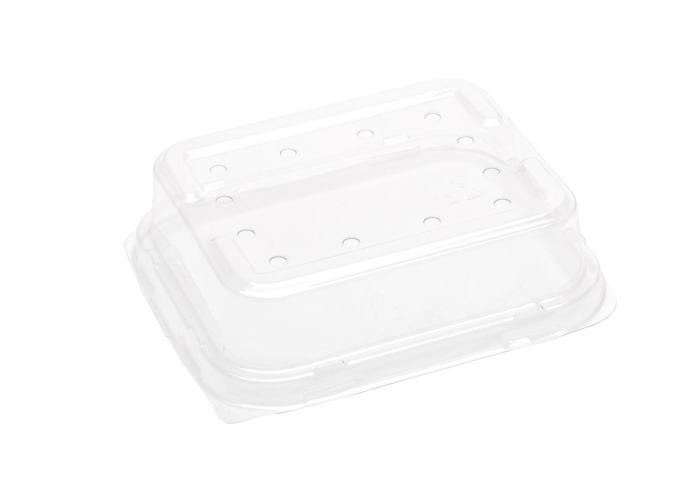 product image for 250g Raised PET punnet lid (with holes) 138 x 120 x 36mm 