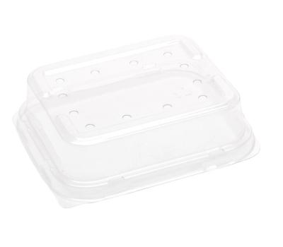 125g Raised PET punnet lid (with holes) 131 x 111 x 36mm  product image