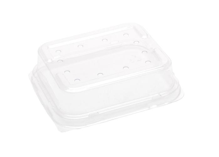 product image for 125g Raised PET punnet lid (with holes) 131 x 111 x 36mm 