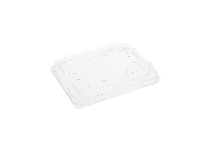 product image for 370-500g RPET Flat lid (with holes)  115 x 185 x 11mm 