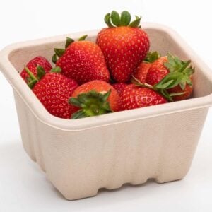 250g Produce fibre punnet 135 x 117 x 72mm (with holes)
